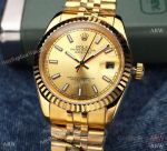 Yellow Gold Oyster Perpetual Datejust Rolex Couple Watches - AAA Replica